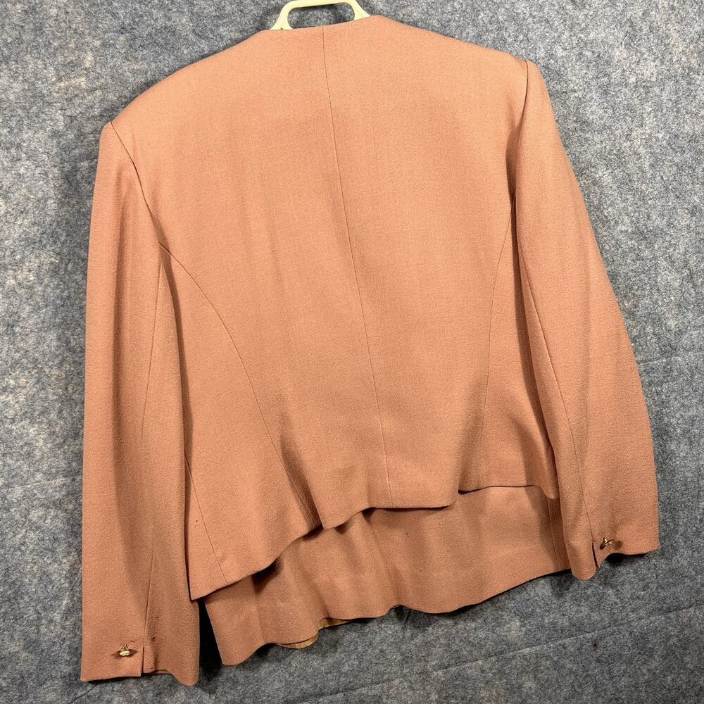 Jones New York‎ Beige Blazer & Skirt Suit Set 100% Wool Work Career Size 14 - Picture 8 of 12